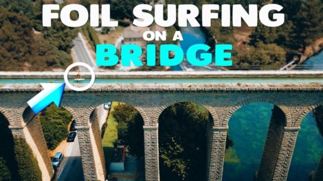 Vidéo Horue Foil Surfing sur un pont du Vaucluse