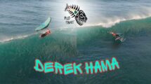 Derek Hama en wingfoil surf à d’Oahu