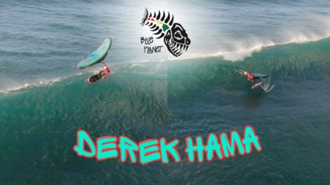 Derek Hama en wingfoil surf à d’Oahu